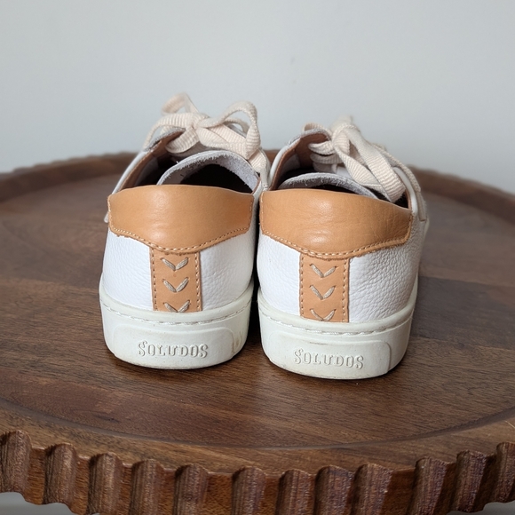 Soludos Ibiza Classic Lace-Up Leather Sneakers Women's US 9.5 - Picture 3 of 11
